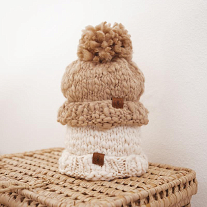 Шапка-бини Mrs. Ertha "Peanut", ореховая